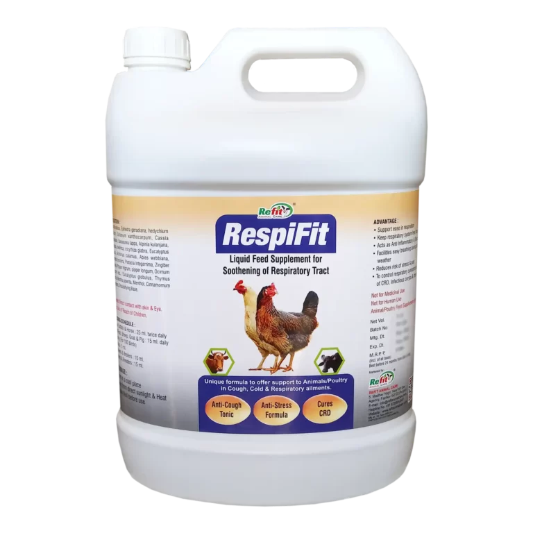 RESPIFIT Cough Medicine For Poultry, Cow, Cattle In INDIA