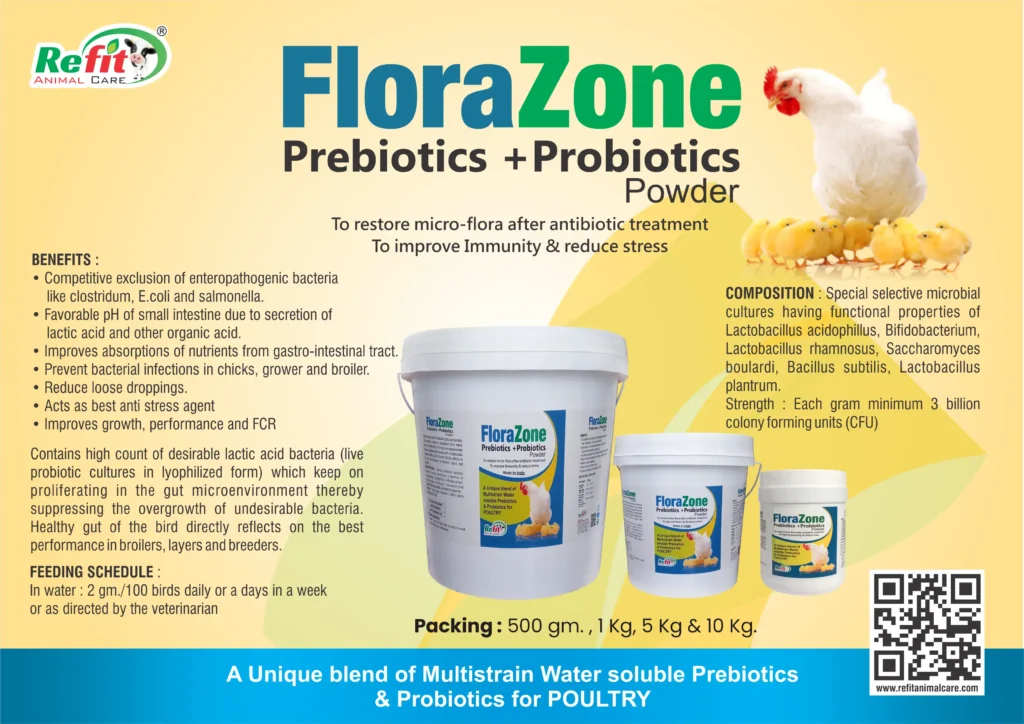 prebiotics and probiotics powder for poultry